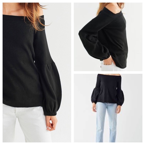NWT UO Off Shoulder Bubble Sleeve Sweater - Picture 5 of 5